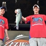 Wisconsin state champions Nicholas Peterson (left) and Kyler Chelminiak won the FLW High School Fishing Central Regional Championship on Kinkaid Lake with a total catch of 9 pounds, 9 ounces. (Photo by Gary Mortenson, FLW)